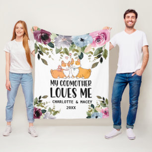 Couverture Polaire Marionnette florale Ma mère m'aime Personnalisée