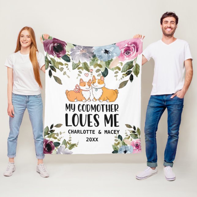 Couverture Polaire Marionnette florale Ma mère m'aime Personnalisée (En situation)