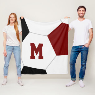 Couverture Polaire maroon noir ou N'IMPORTE QUELLE équipe couleurs jo
