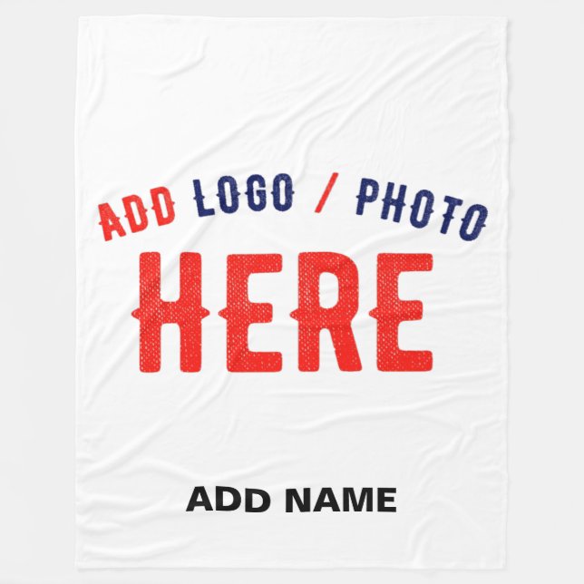 COUVERTURE POLAIRE MARQUE BLANCHE MODERNE ET PERSONNALISABLE VÉRIFIÉE (Devant)