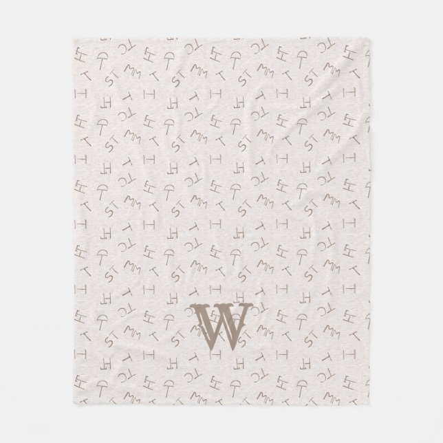 Couverture Polaire Marque de bovins lettres Tan (Devant)