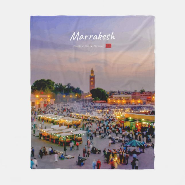 Couverture Polaire Marrakech, Maroc - Place Jemaa el Fnaa (Devant)