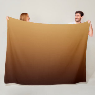 Couverture Polaire Marron Chocolat Doré Couleurs Chaudes
