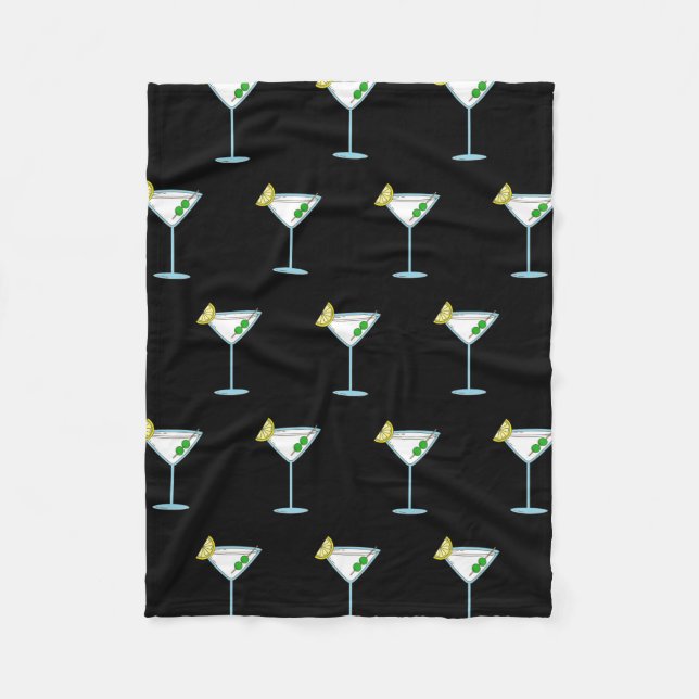 Couverture Polaire Martini Amateurs De Cocktail Bar De Verre Alcool (Devant)