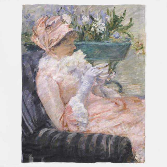 Couverture Polaire Mary Cassatt - La tasse de thé (Devant)