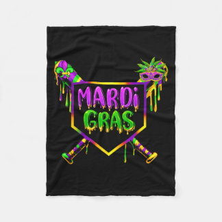 Couverture Polaire Masque de fête de carnaval Mardi Gras baseball gla