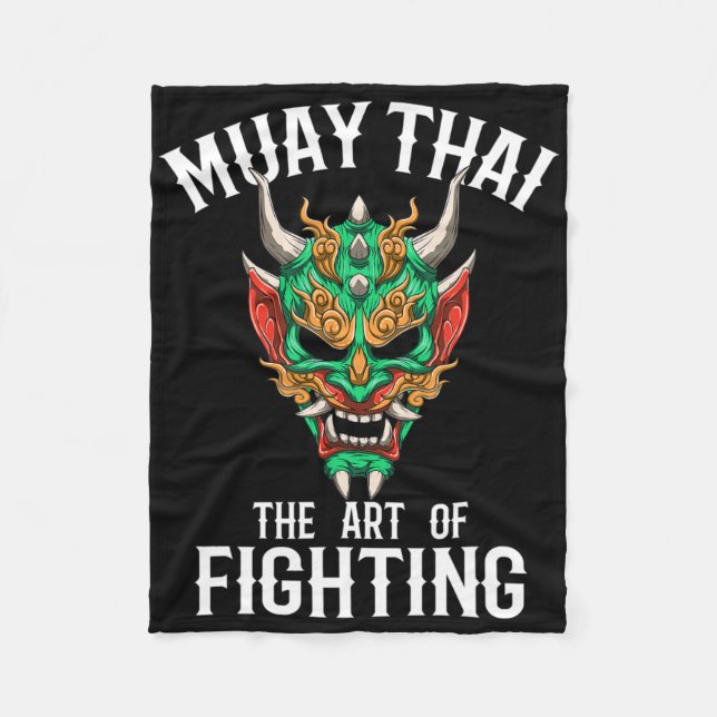 Couverture Polaire Masque Oni Muay Thai - Gi de boxe thaïlandaise et  (Devant)