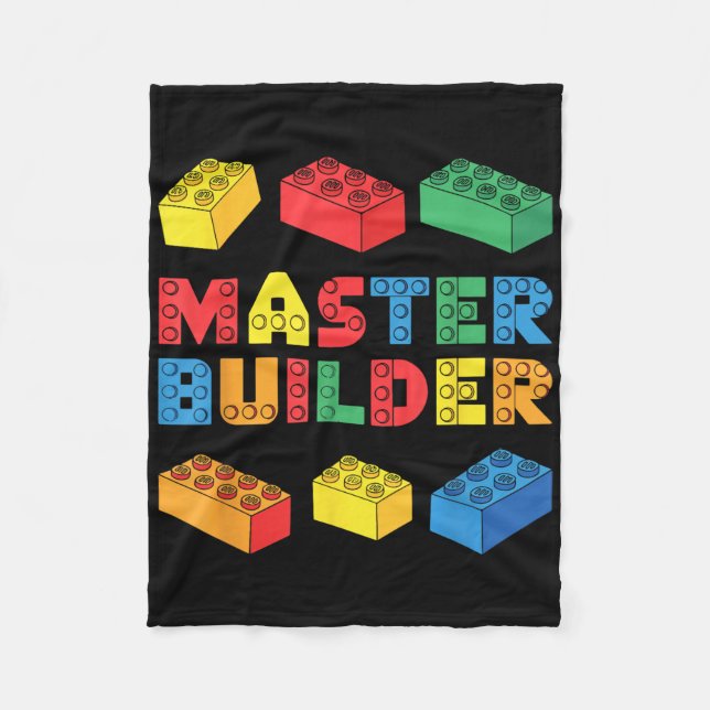 Couverture Polaire Master Builder Chemise Briques Blocs Enfants adult (Devant)