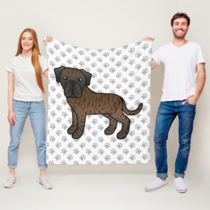 Couverture Polaire Mastiff Anglais Bringé Chien de Dessin Animé Migno