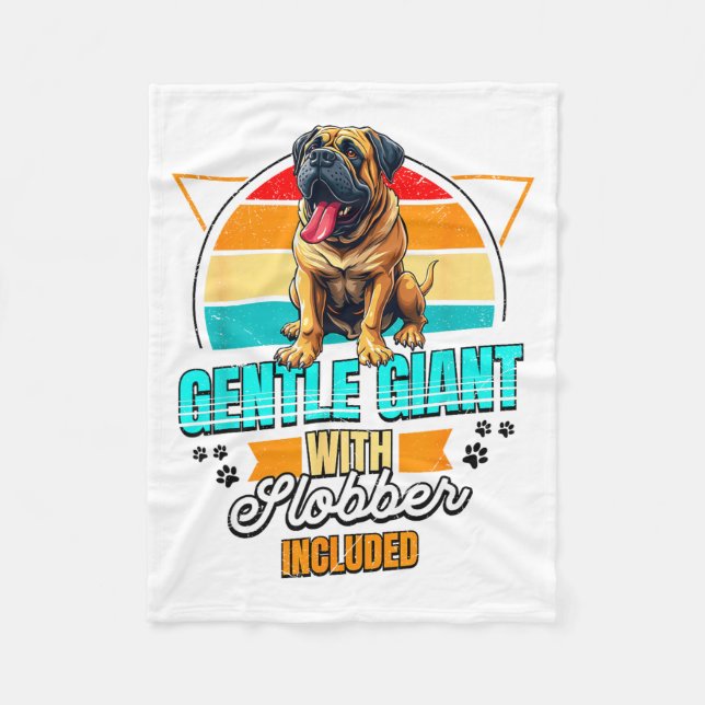 Couverture Polaire Mastiff Lover Funny Mastiff Dog Retro  (Devant)