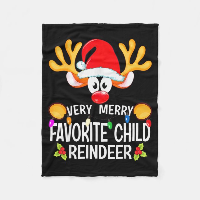 Couverture Polaire Matching Christmas Very Merry Favorite Child Reind (Devant)