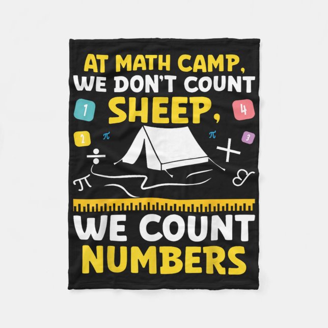 Couverture Polaire Math Camp Math Camper Mathematician Camping Mathem (Devant)