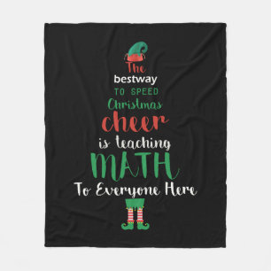 Couverture Polaire Math Enseignant Christmas Elf Cadeau design