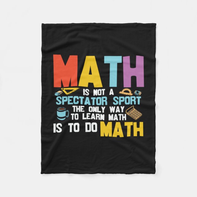 Couverture Polaire Math Enseignant Math Math N'Est Pas Un Spectateur  (Devant)