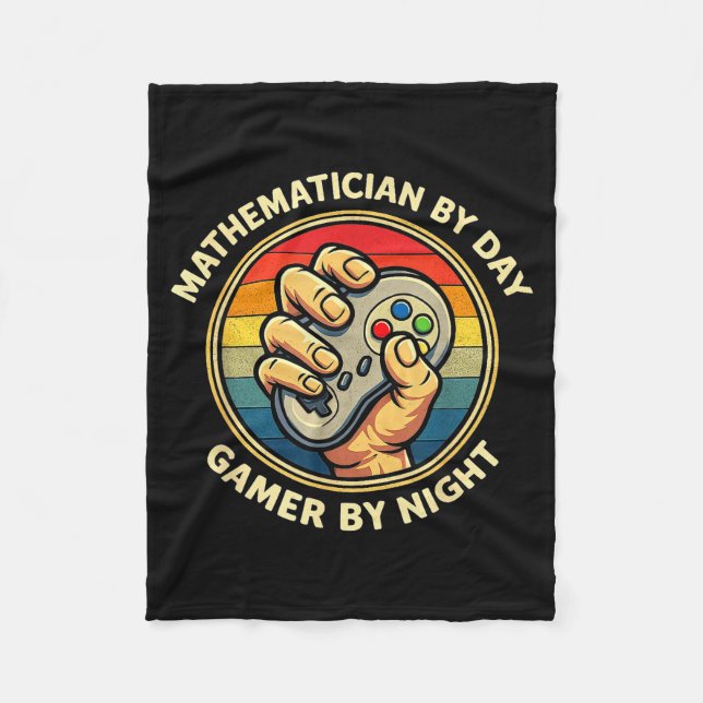 Couverture Polaire Mathématicien de jour joueur de jeu vidéo de nuit  (Devant)