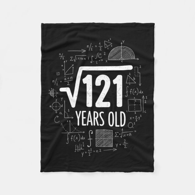 Couverture Polaire Mathematics Square Root 121 Years Old, Funny Math  (Devant)