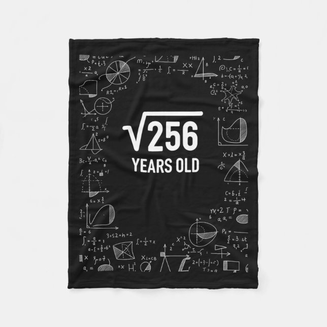 Couverture Polaire Mathématiques 256 ans, drôle de maths pour anniver (Devant)