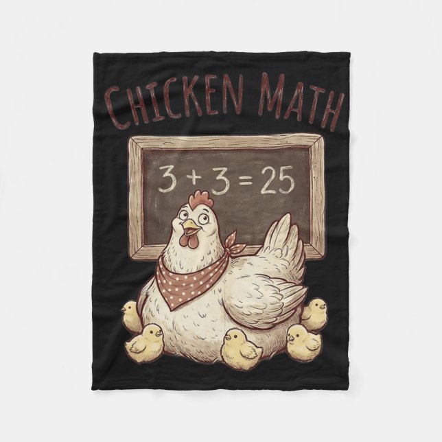Couverture Polaire Mathématiques de poulet Équation drôle de tableau  (Devant)