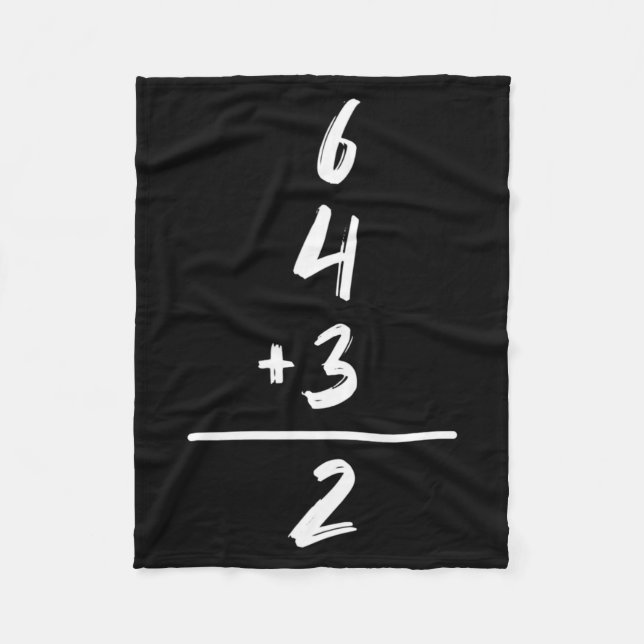 Couverture Polaire Mathématiques inspirées du baseball 6 4 3 2 Double (Devant)