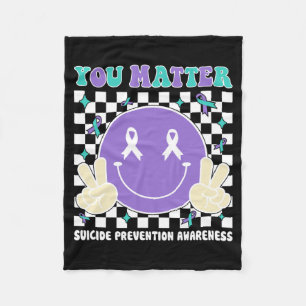 Couverture Polaire Matière Turquoise Violet Sensibilisation Santé Men