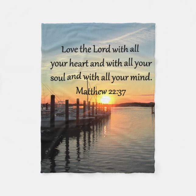 COUVERTURE POLAIRE MATTHEW 22:37 SCRIPTURE DU SOLEIL VERSE CONCEPTION (Devant)