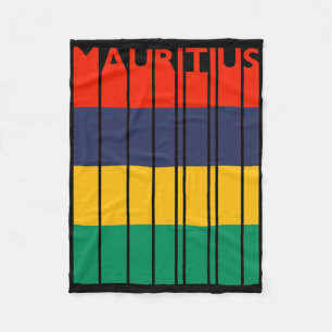 Couverture Polaire Maurice Drapeau Mauricien Vintage Vacances 