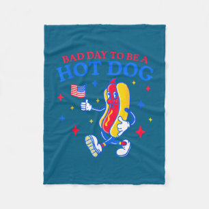 Couverture Polaire Mauvaise journée pour être un hot dog drôle bbq gr