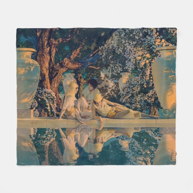 Couverture Polaire Maxfield Parrish Le Jardin d'Allah 1918 Beaux-Arts (Devant (Horizontal))