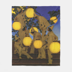 Couverture Polaire Maxfield Parrish Les Porteuses de Lanternes 1908 V