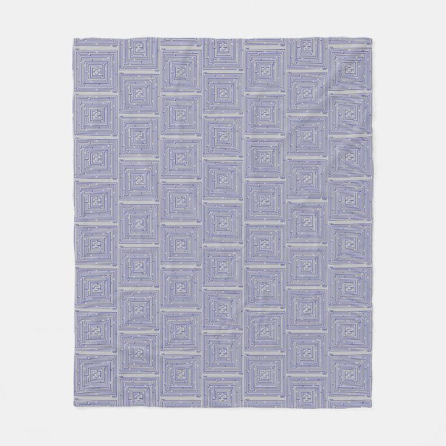 Couverture Polaire Maze bleu (Devant)