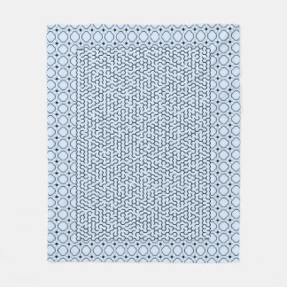 Couverture Polaire Maze Hexagon bleu