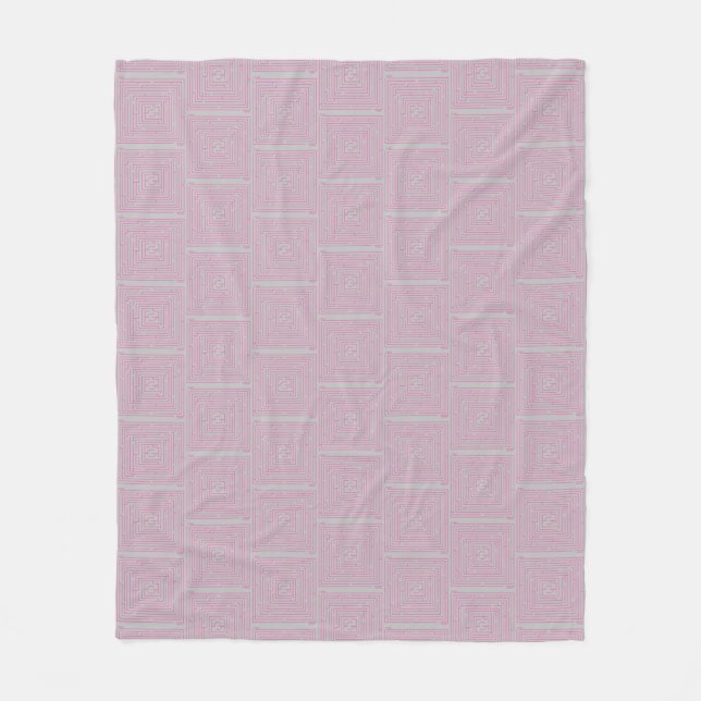 Couverture Polaire Maze rose (Devant)