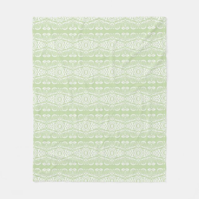 Couverture Polaire Mazipoodles Kente Savannah Sunshine - Mint White  (Devant)