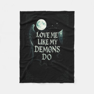 Couverture Polaire Me Do Like Demons Lune Gothique