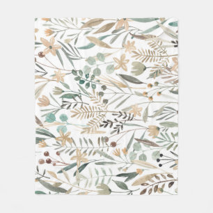 Couverture Polaire Meadow Fleurs sauvages : Aquarelle Charme.