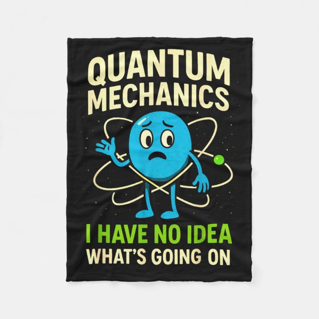 Couverture Polaire Mécanique Quantique Science Drôle, Humour de Nerds (Devant)