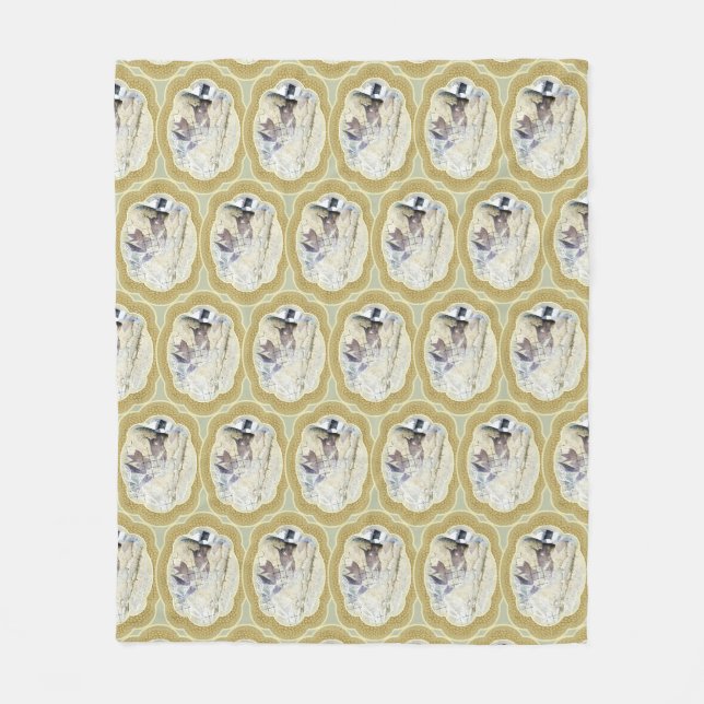 Couverture Polaire Médaillons en bleu et vert pour la Terre (Devant)