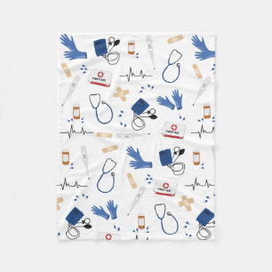 Couverture Polaire Médecin Médicale moderne Motif infirmière