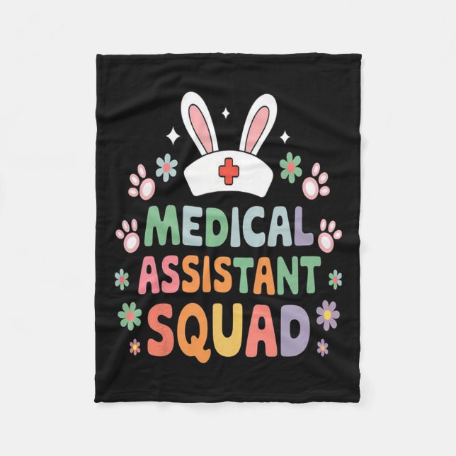 Couverture Polaire Médicale Crâne Istant OEufs de lapin de Pâques (Devant)