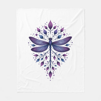 Couverture Polaire Meditation Fractal Geometry Spiritual Yoga Dragonf