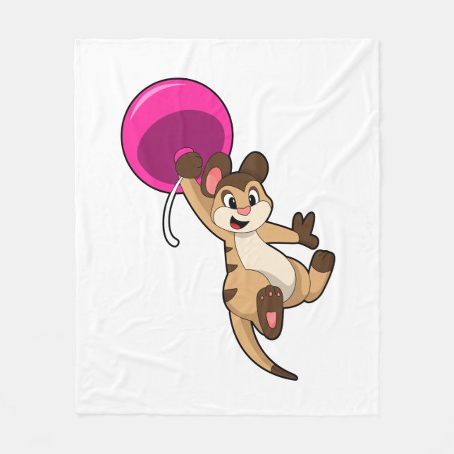 Couverture Polaire Meerkat avec ballon (Devant)