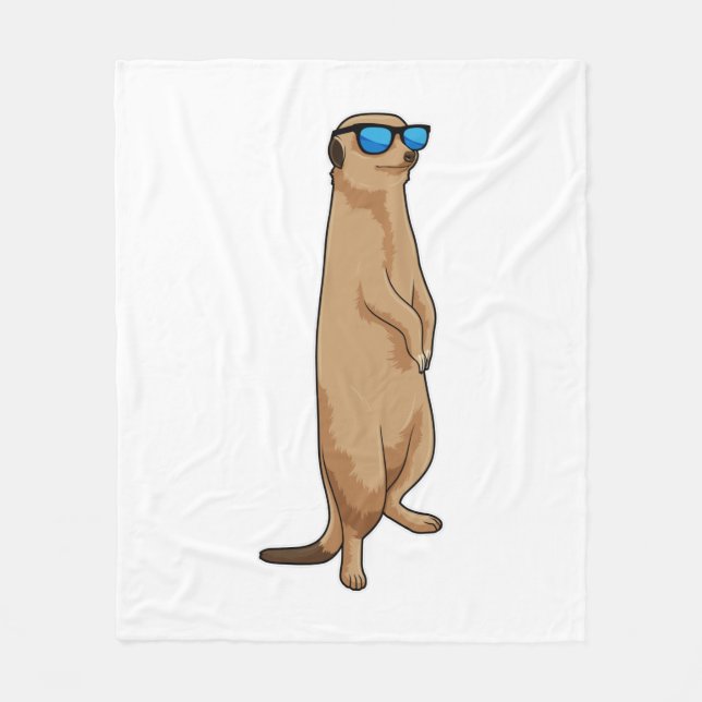 Couverture Polaire Meerkat avec lunettes de soleil (Devant)