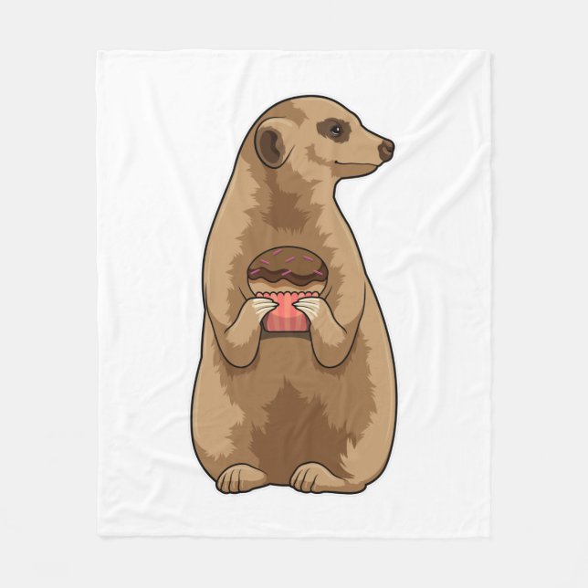 Couverture Polaire Meerkat avec Muffin (Devant)