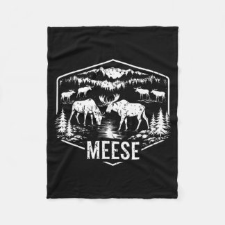 Couverture Polaire Meese drôle humour orignal camping faune extérieur