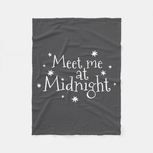 Couverture Polaire Meet Me At Midnight New Year 2026 Romantic Countdo (Devant)