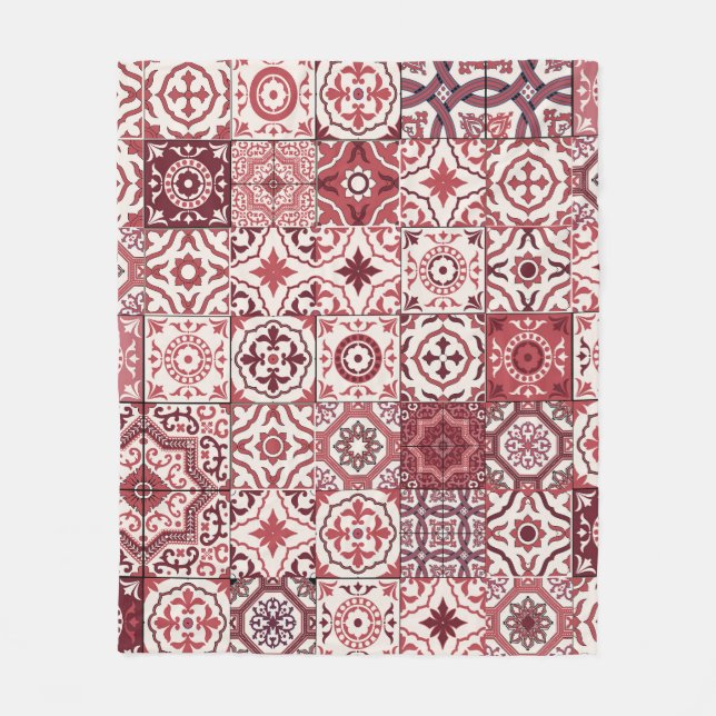 Couverture Polaire Mega Magnifique Motif marocain Patchwork (Devant)