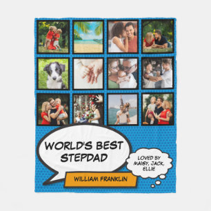Couverture Polaire Meilleur Beau-Père du Monde, Beau-Papa 12 Photo Fu