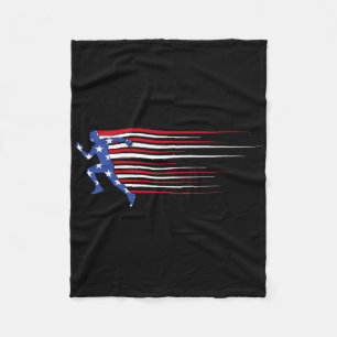 Couverture Polaire Meilleur cadeau Usa Drapeau Américain Athlétisme É