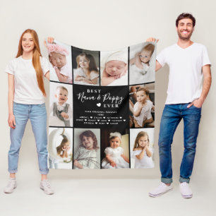 Couverture Polaire Meilleur Collage photo Nana & Poppy Ever 10