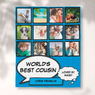Couverture Polaire Meilleur Cousin du Monde 12 Photo Bande Dessinée B
